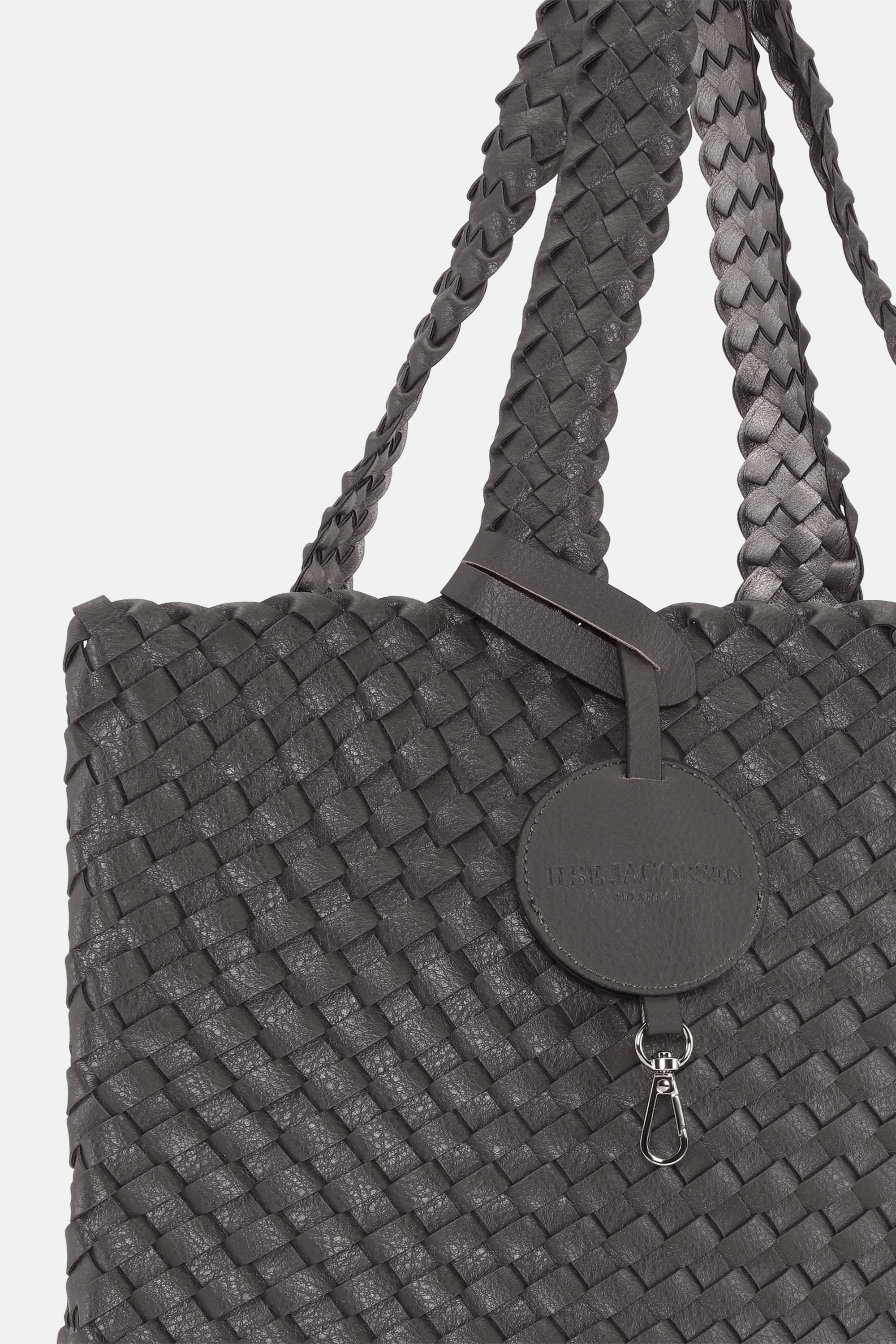 Tote Bag Flettet - Dark Shadow Gun Metal